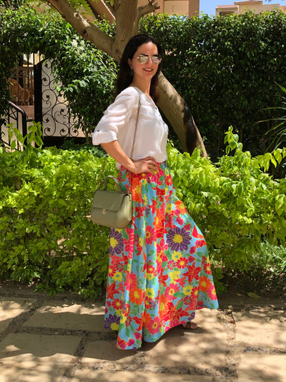Floral Colorful Skirt - SW