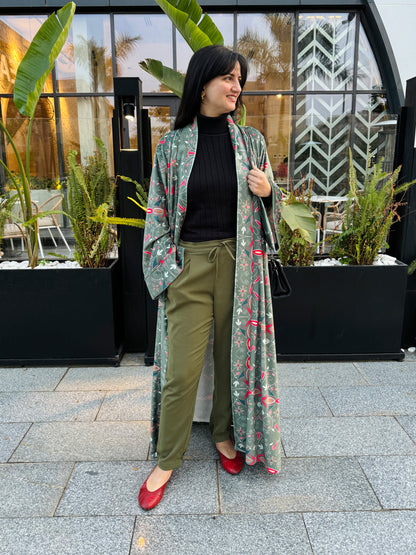 Olive Mystic Velvet Kimono - SW