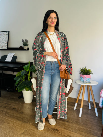 Olive Mystic Velvet Kimono - SW
