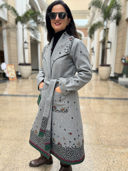 Leopard Wool Coat - SW