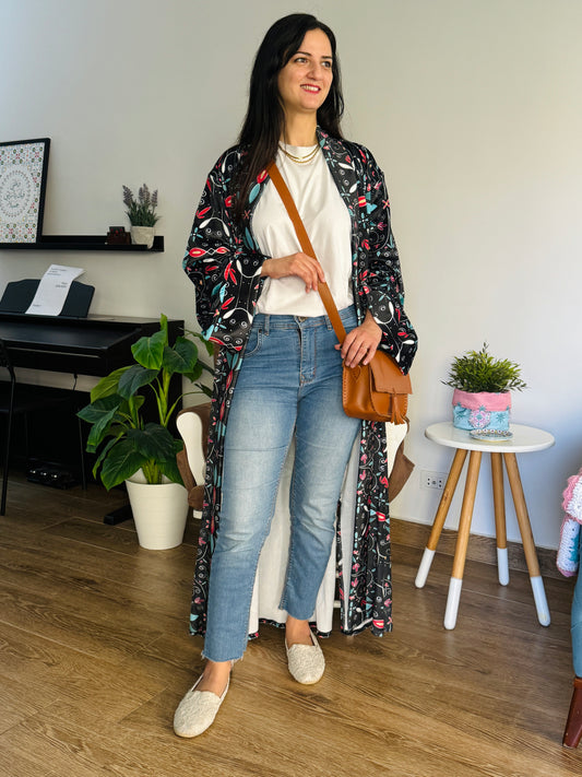 Black Mystic Velvet Kimono - SW