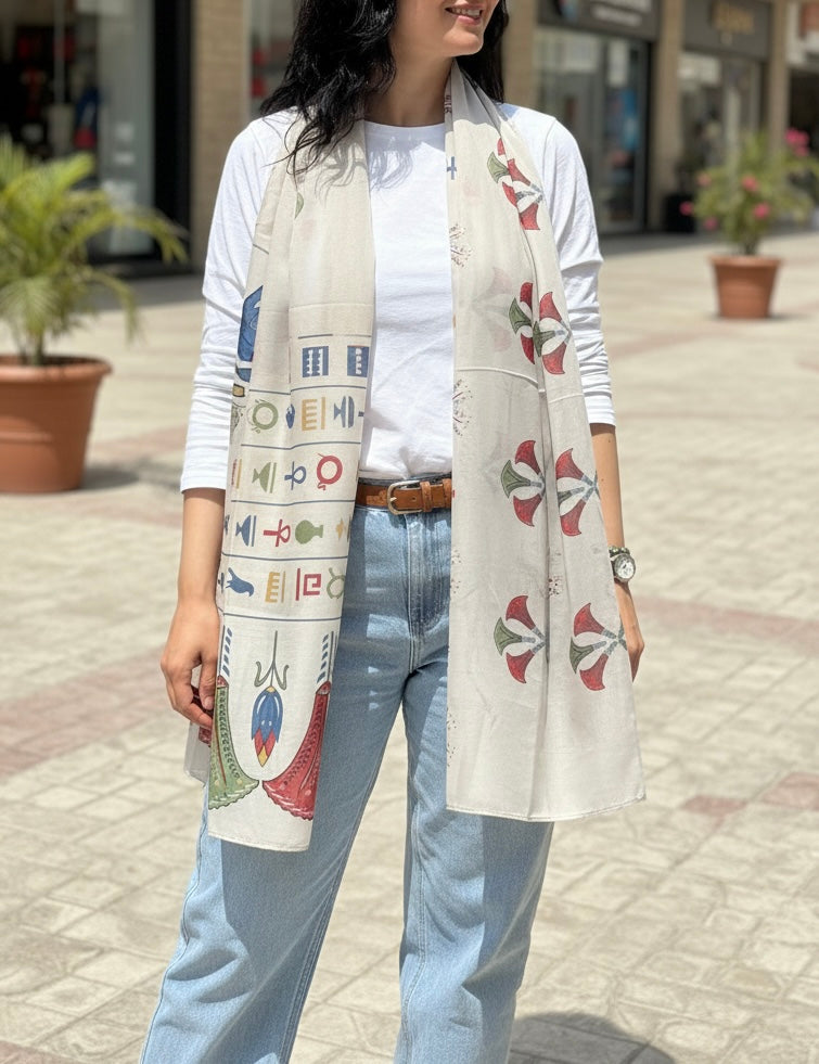 Pharaonic pattern Scarf - SW