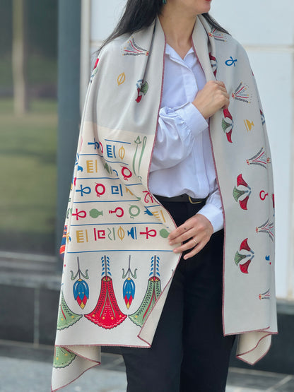 Pharaonic Pattern Shawl - SW