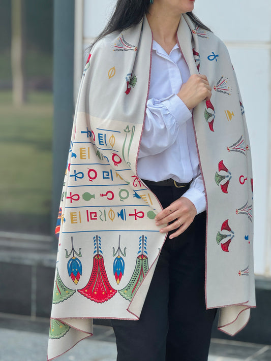 Pharaonic Pattern Shawl - SW