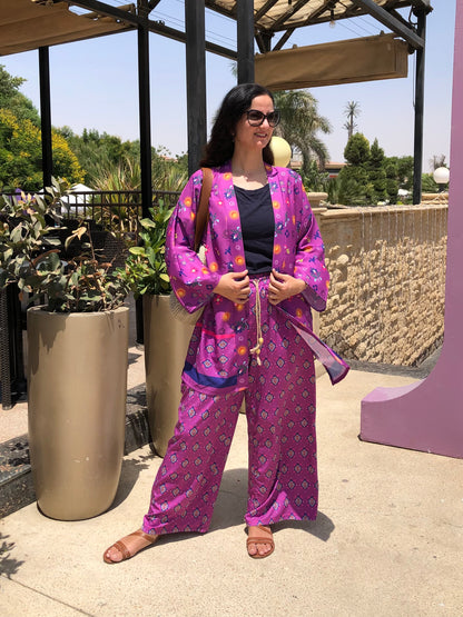 Purple Pattern Kimono - SW