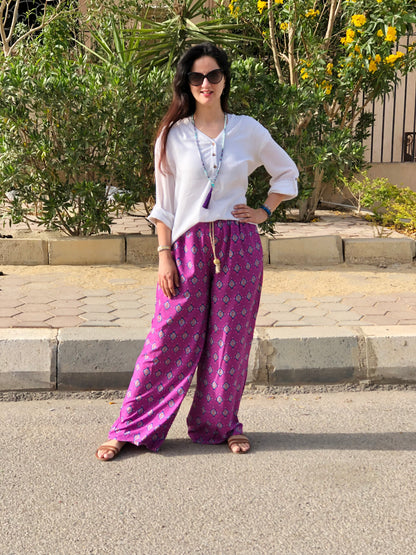 Wide Purple Pants - SW