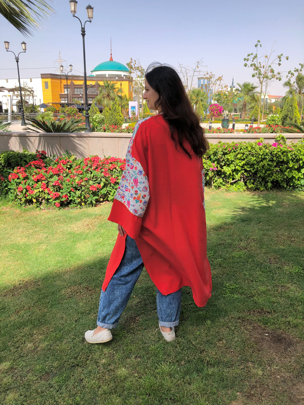 Orange floral Kimono - SW