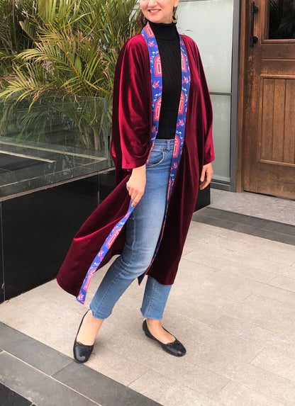 Red velvet Kimono - SW