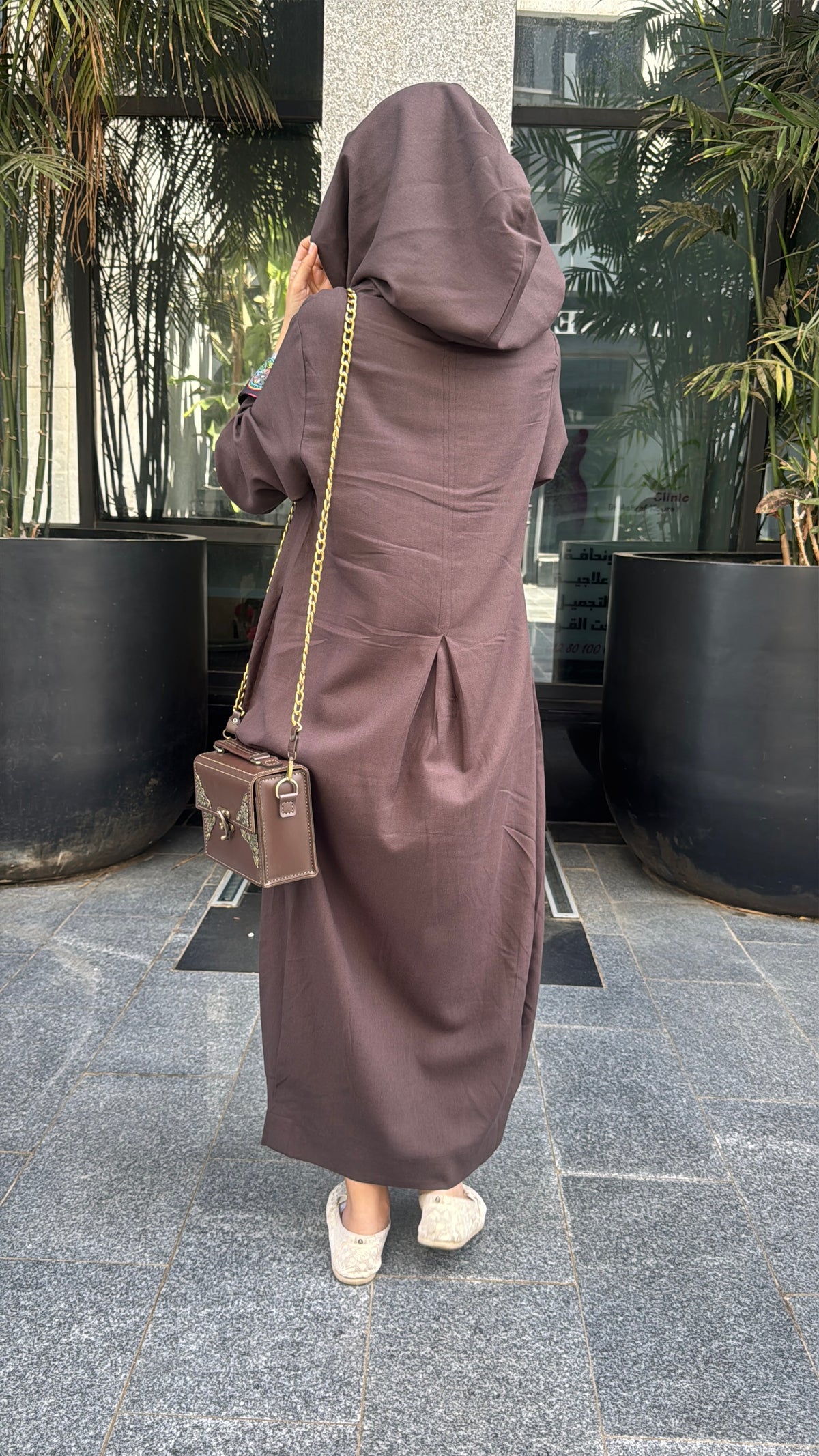 Brown Hooded Dress - SW