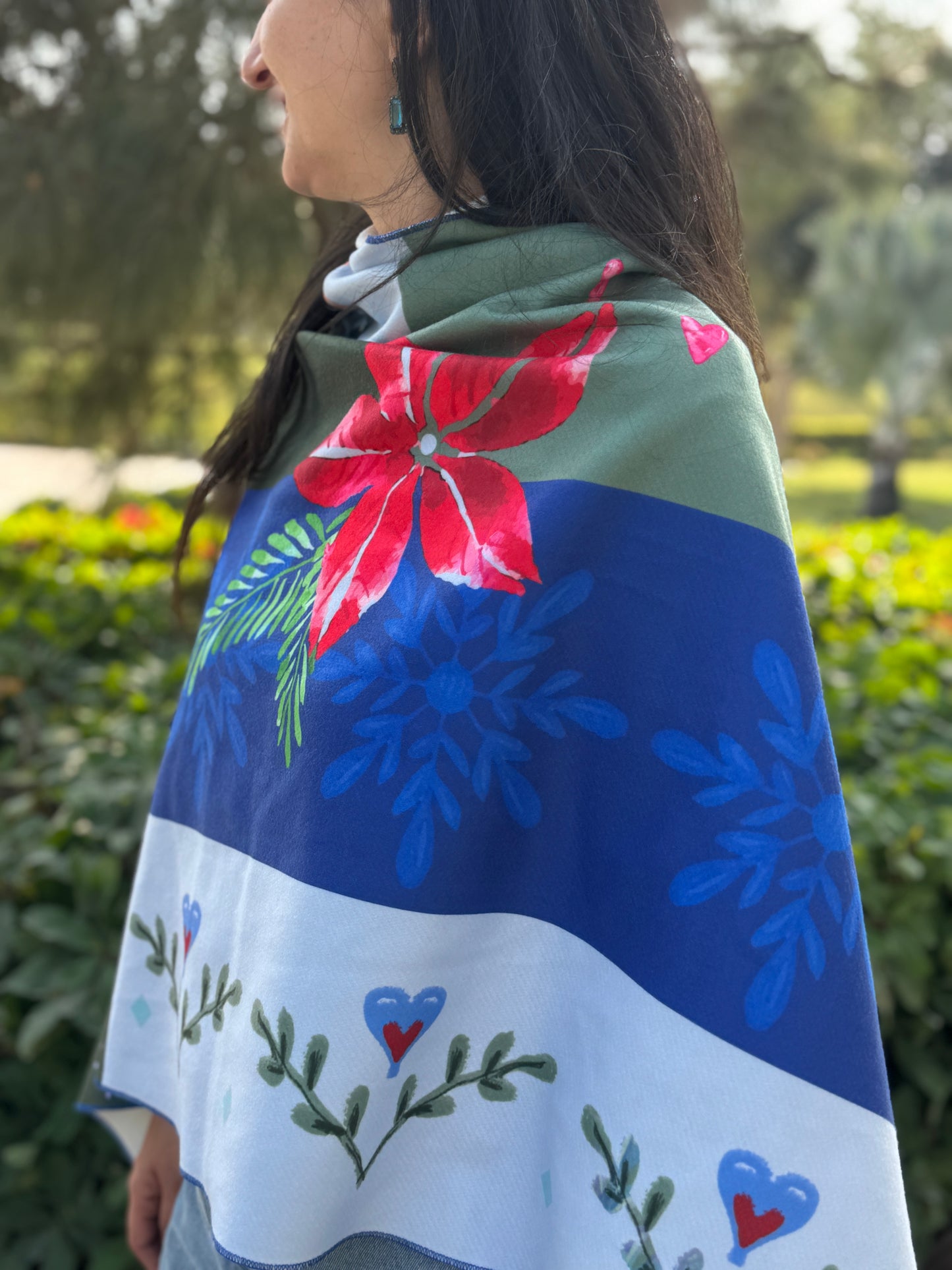 Green Sweatshirt + Winter star Shawl (BUNDLE)