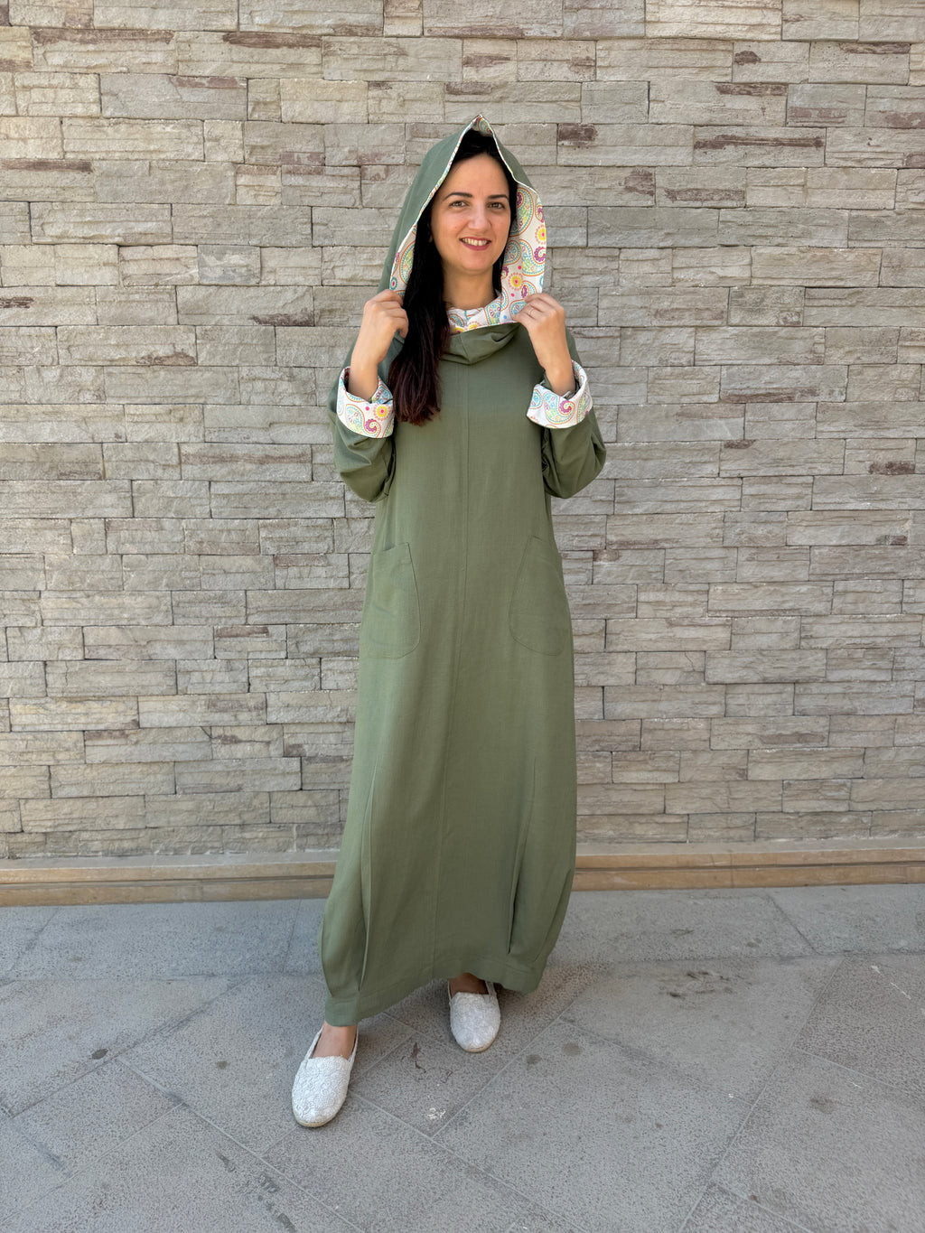 Olive Hooded Dress - SW