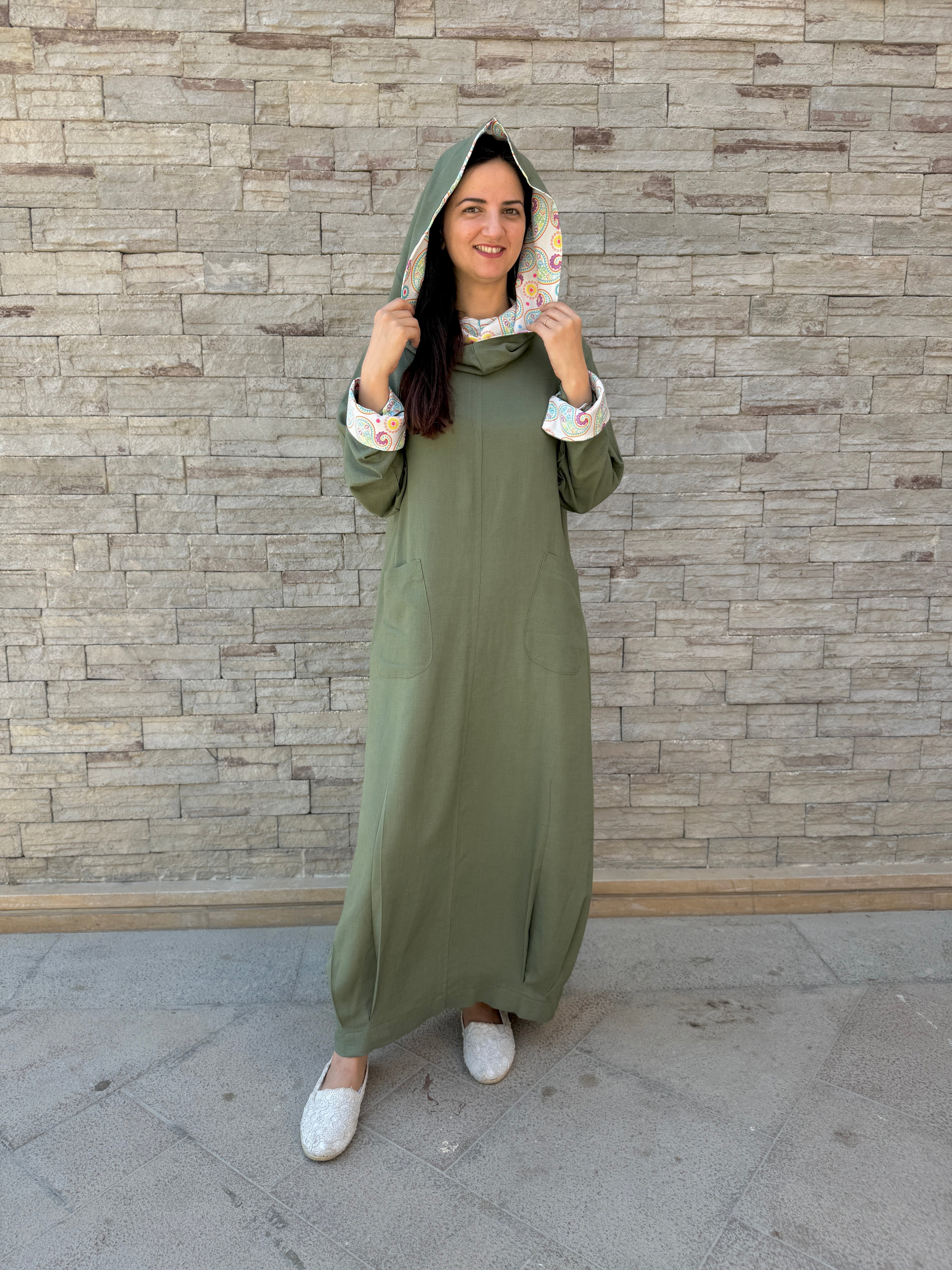 Olive Hooded Dress - SW