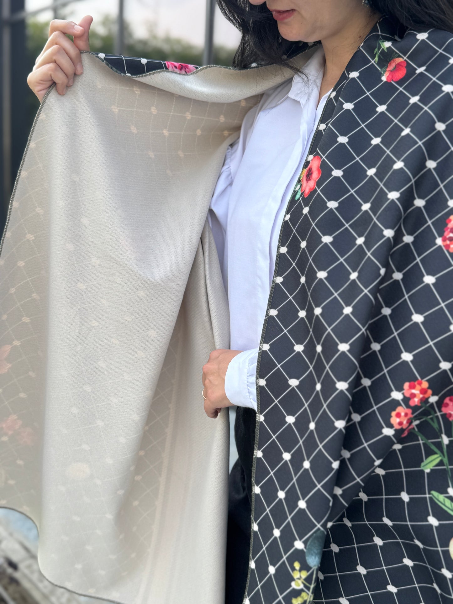 Palestinian Black Shawl - SW