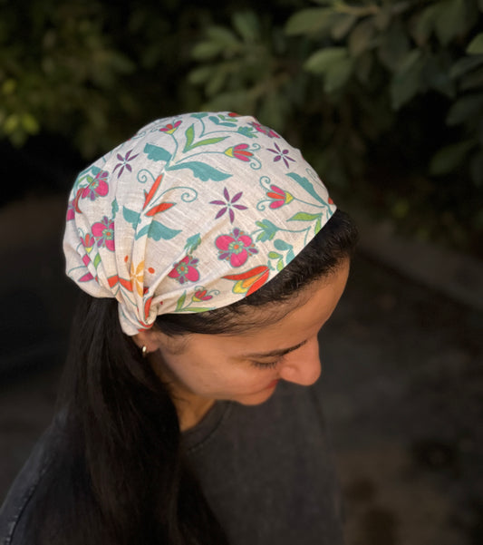 Headband - Off-White Nubian Flora - A