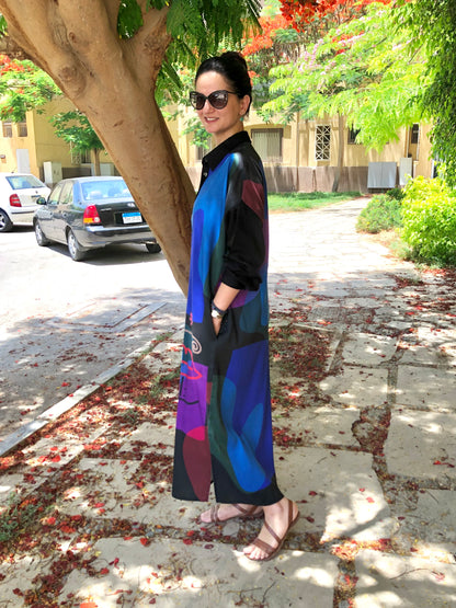 Face-Print Dress - SW