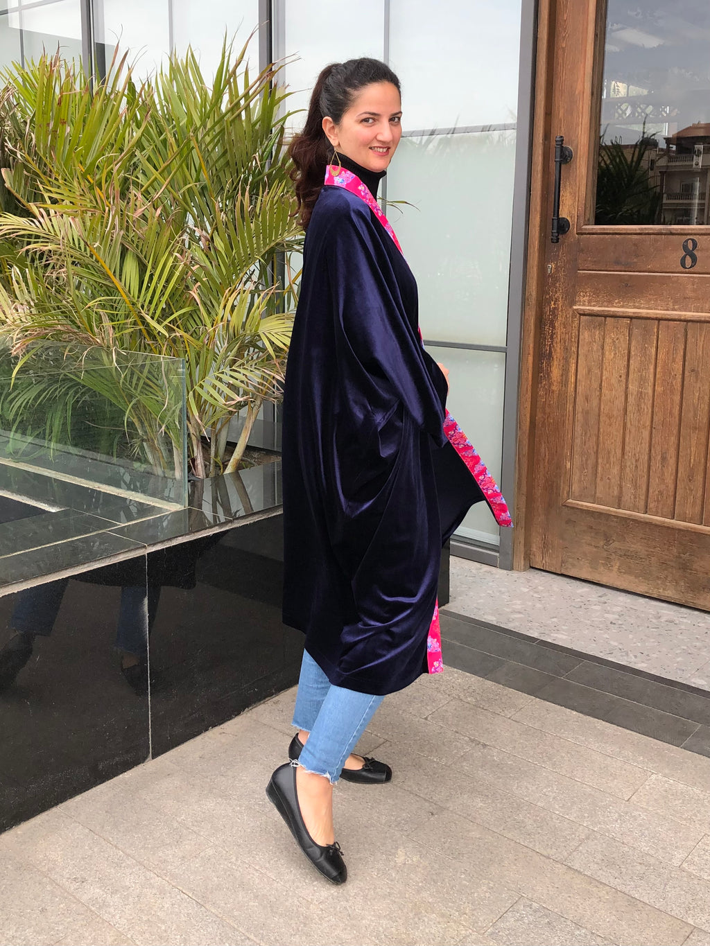Blue velvet Kimono - SW