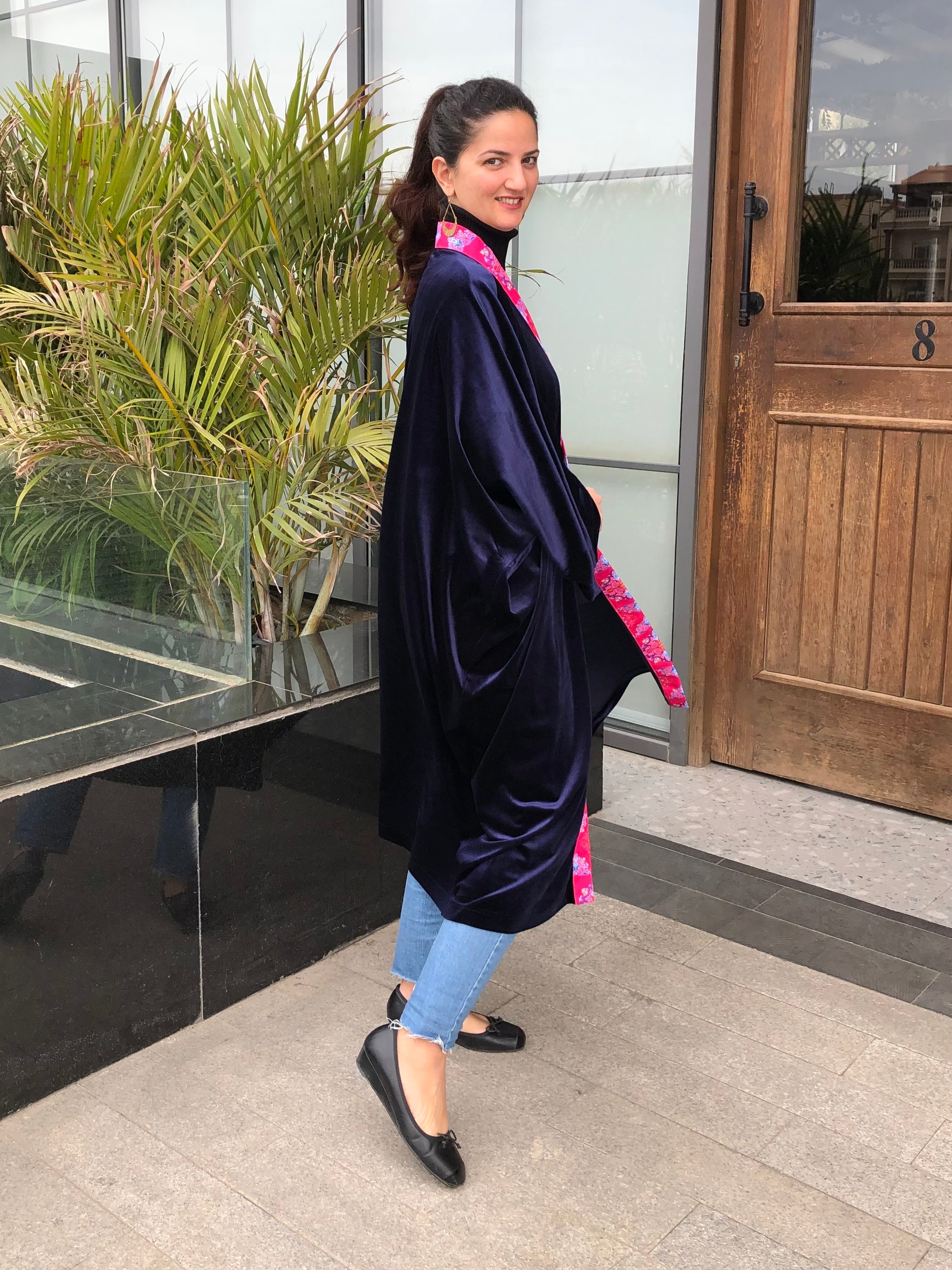 Blue velvet Kimono - SW