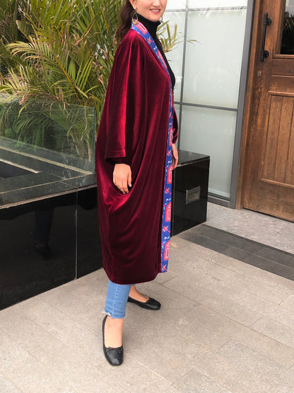 Red velvet Kimono - SW