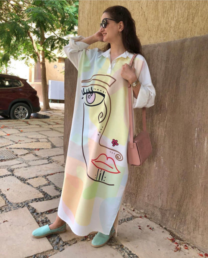 Face-Print Dress - SW