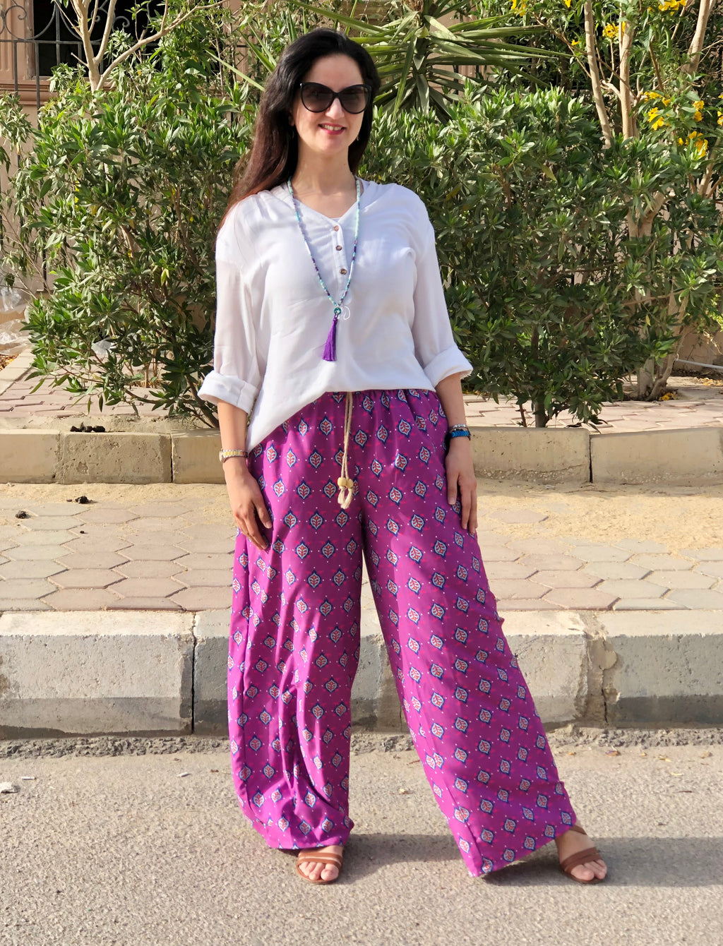 Wide Purple Pants - SW