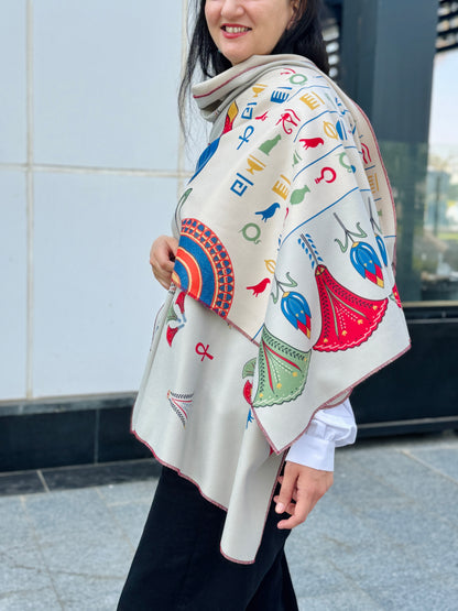 Pharaonic Pattern Shawl - SW