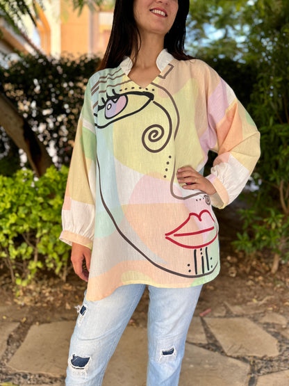 Face Print Shirt - SW