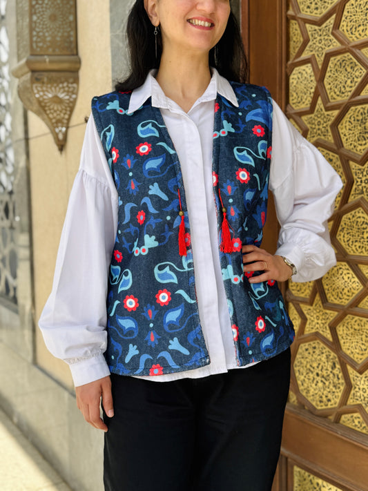 Indigo Mosaic Vest - SW