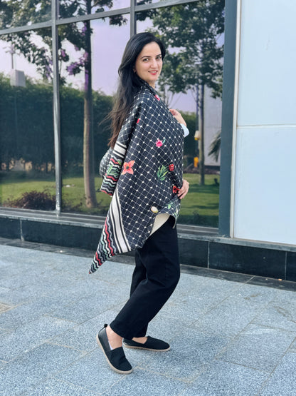 Palestinian Black Shawl - SW