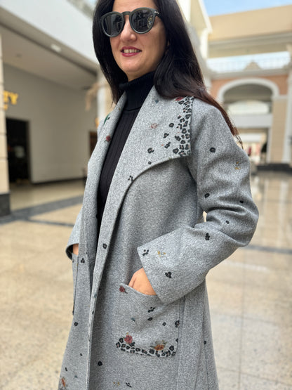 Leopard Wool Coat - SW