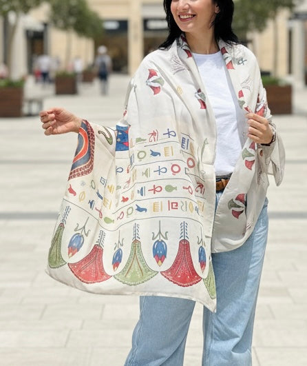 Pharaonic pattern Scarf - SW