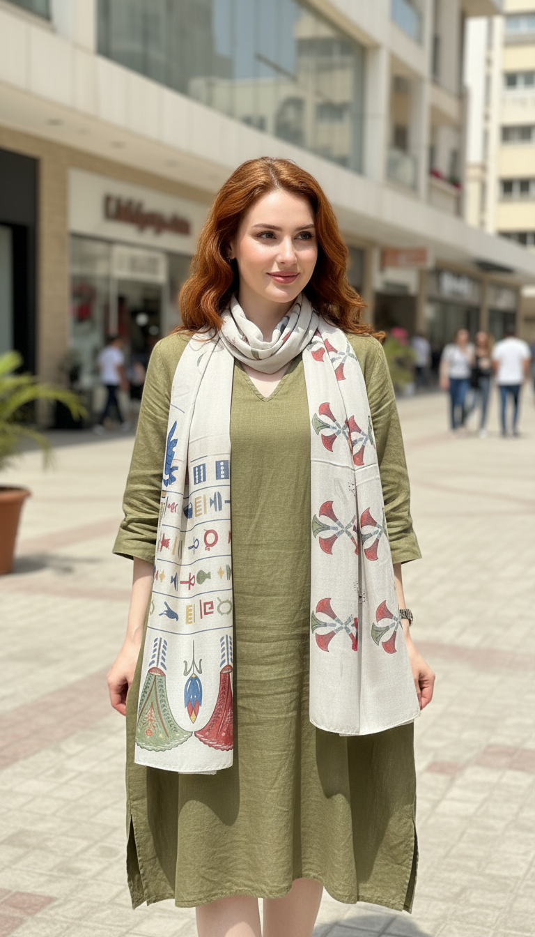 Pharaonic pattern Scarf - SW