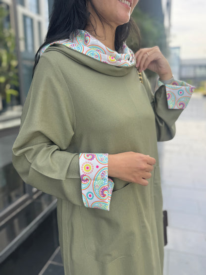 Olive Hooded Dress - SW