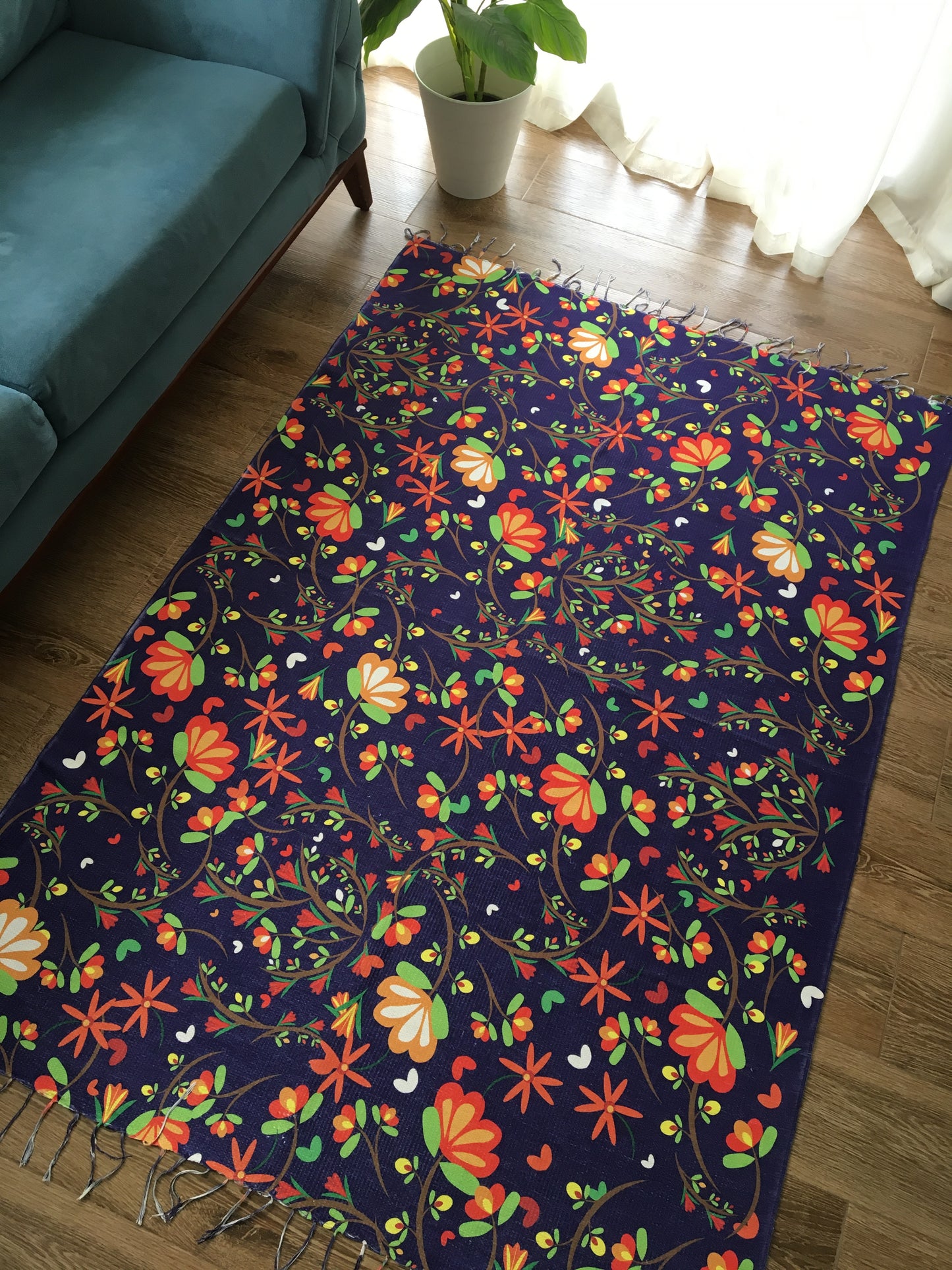 Big Kilim -15275 Blue