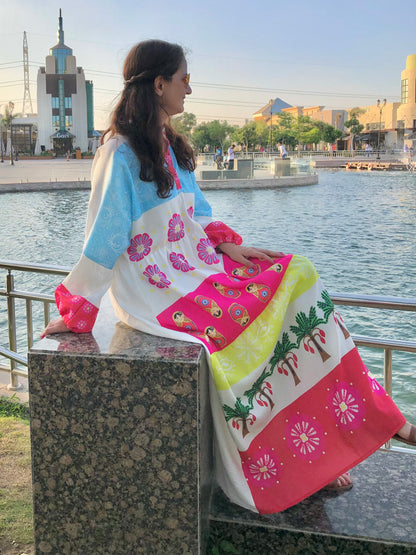 Colourful Linen Dress - SW