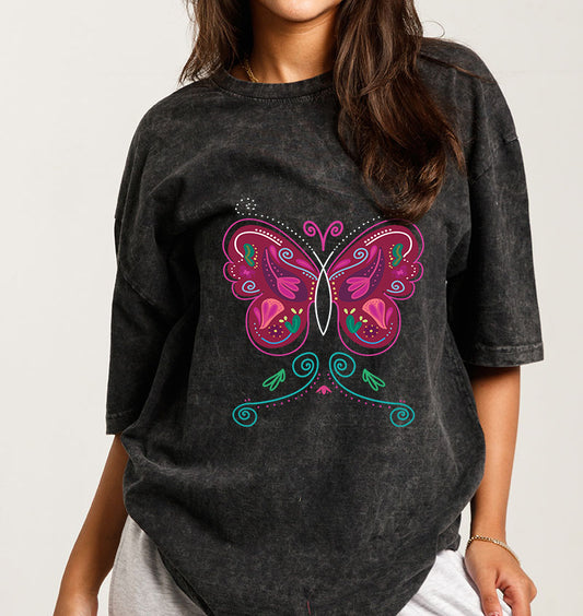 T-Shirt Washed Butterfly  - SW