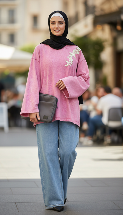 Long Sleeve Washed Shababek - SW