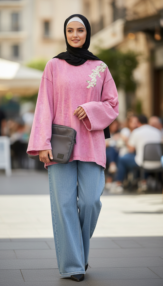 Long Sleeve Washed Shababek - SW