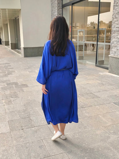 Blue Silk-Satin Dress - SW